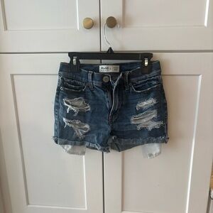 Mudd Distressed Blue Jean Shorts